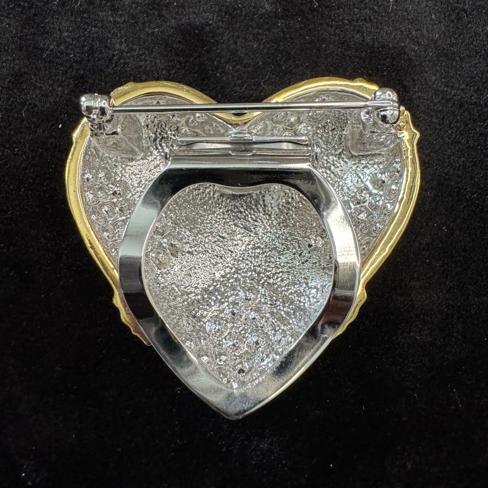 Vintage Heart Brooch Scarf Clip - Picture 2 of 3